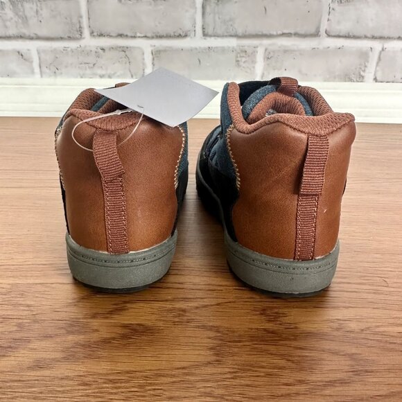 ❤️OshKosh Boys Shoes Slip-on Hi School Boots Sneaker Sz 6 easy-on Hook-loop Blue - Picture 5 of 9